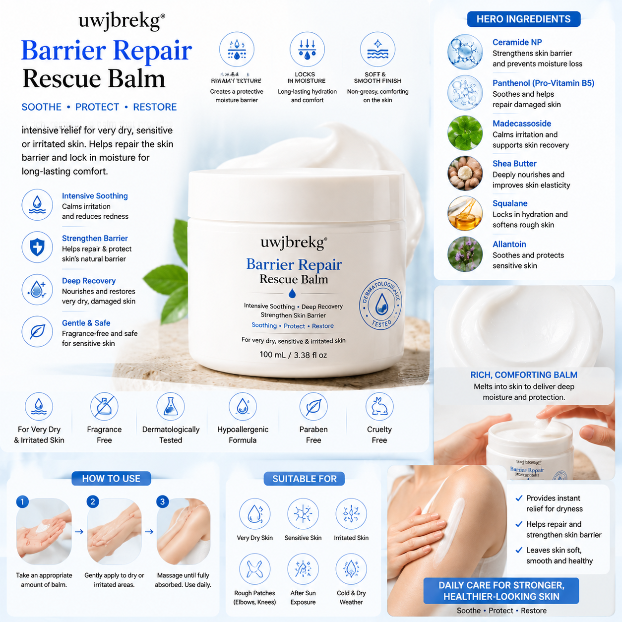 uwjbrekg® Barrier Repair Rescue Balm