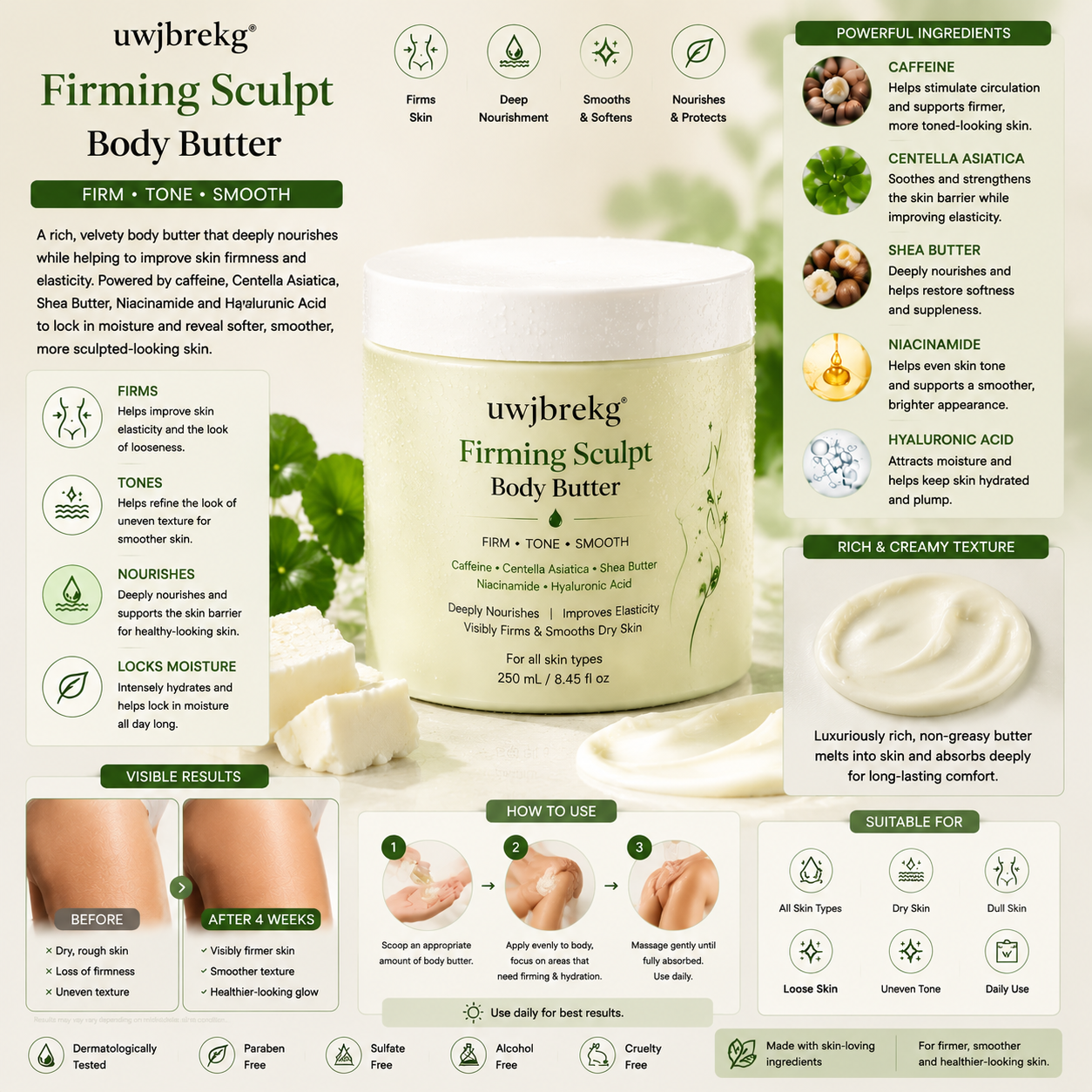 uwjbrekg® Firming Sculpt Body Butter