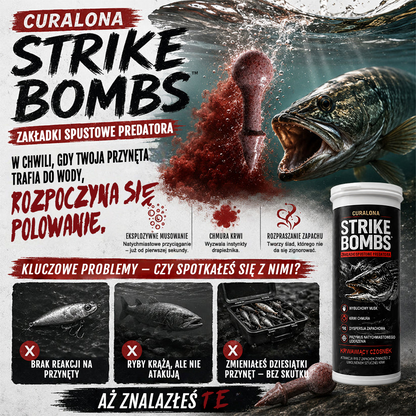 Oficjalny Sklep Markowy | ✅ Curalona® Strike Bombs — Nowa przynęta na wody słodkie i słone, która krwawi, musuje i prowokuje wielkie drapieżniki