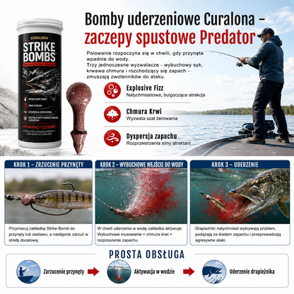 Oficjalny Sklep Markowy | ✅ Curalona® Strike Bombs — Nowa przynęta na wody słodkie i słone, która krwawi, musuje i prowokuje wielkie drapieżniki