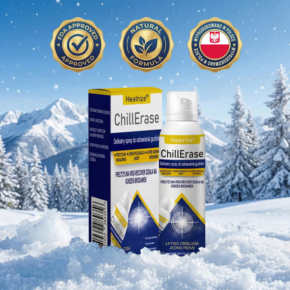 ❄️Healrize® ChillErase – Delikatny spray regenerujący na uporczywe grudki i szorstkie miejsca na skórze
