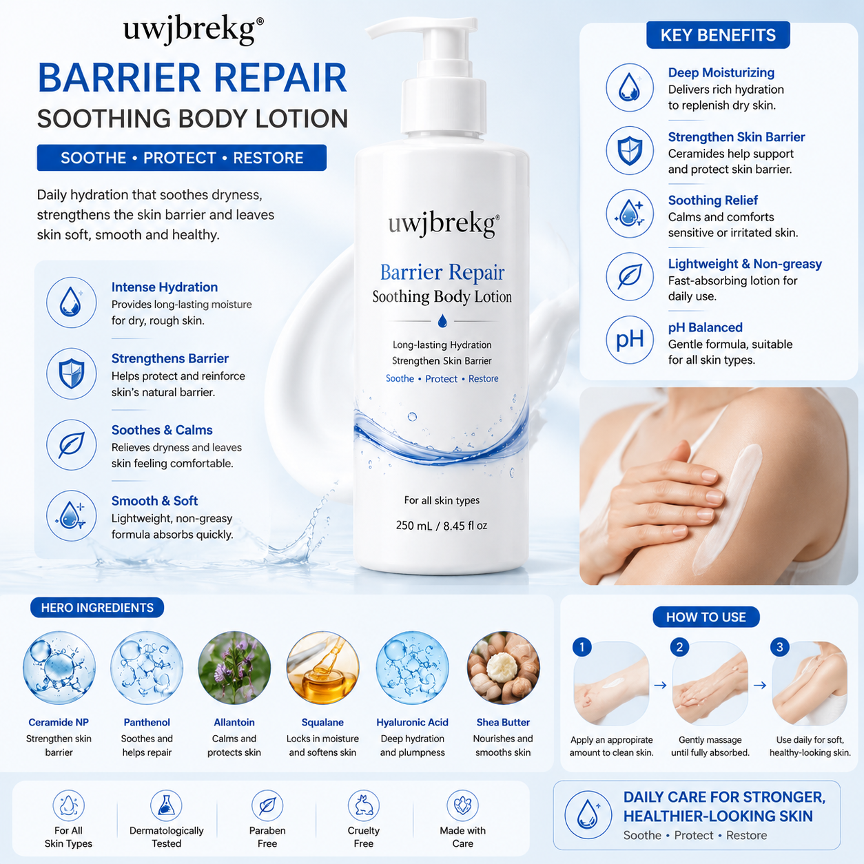 uwjbrekg® Barrier Repair Soothing Body Lotion