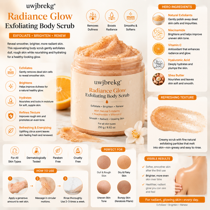 uwjbrekg® Radiance Glow Exfoliating Body Scrub