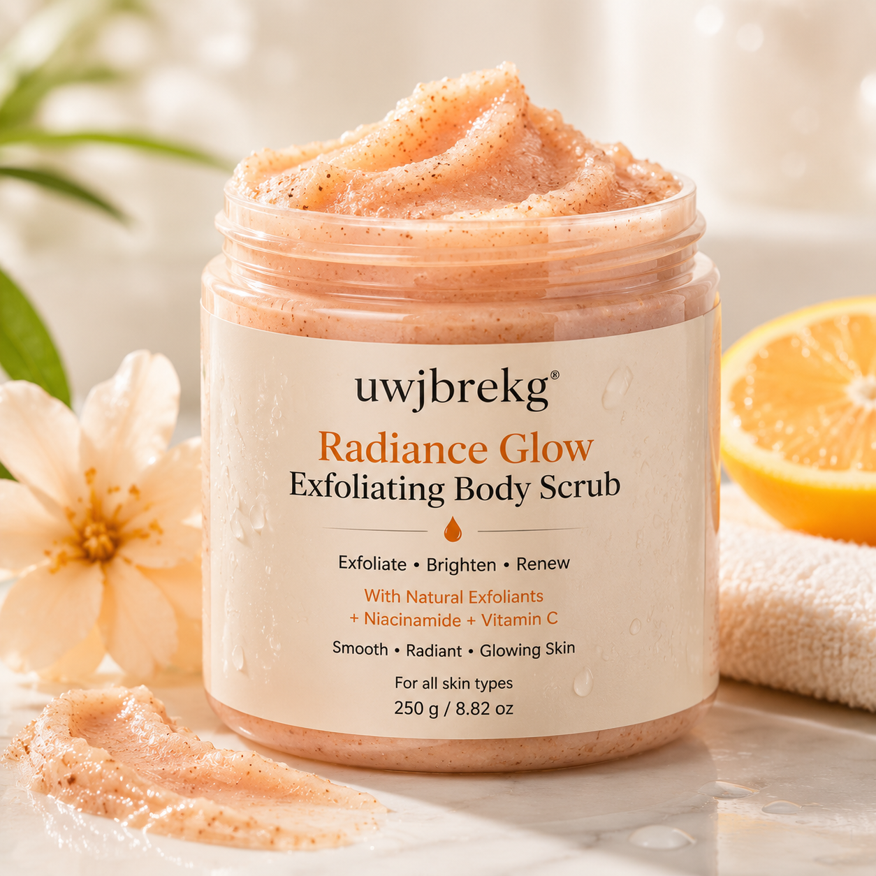 uwjbrekg® Radiance Glow Exfoliating Body Scrub