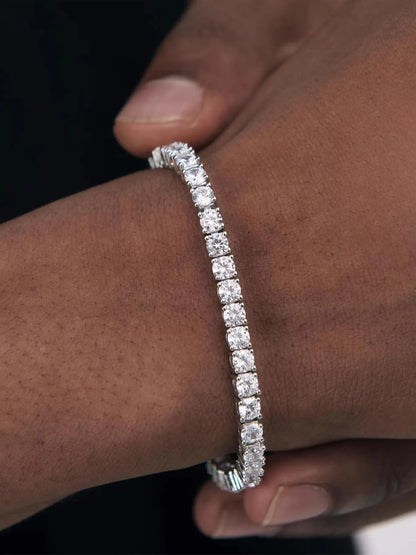 Jonc tendance orné de strass – Bracelet élégant et minimaliste pour femme et homme, à porter au quotidien
