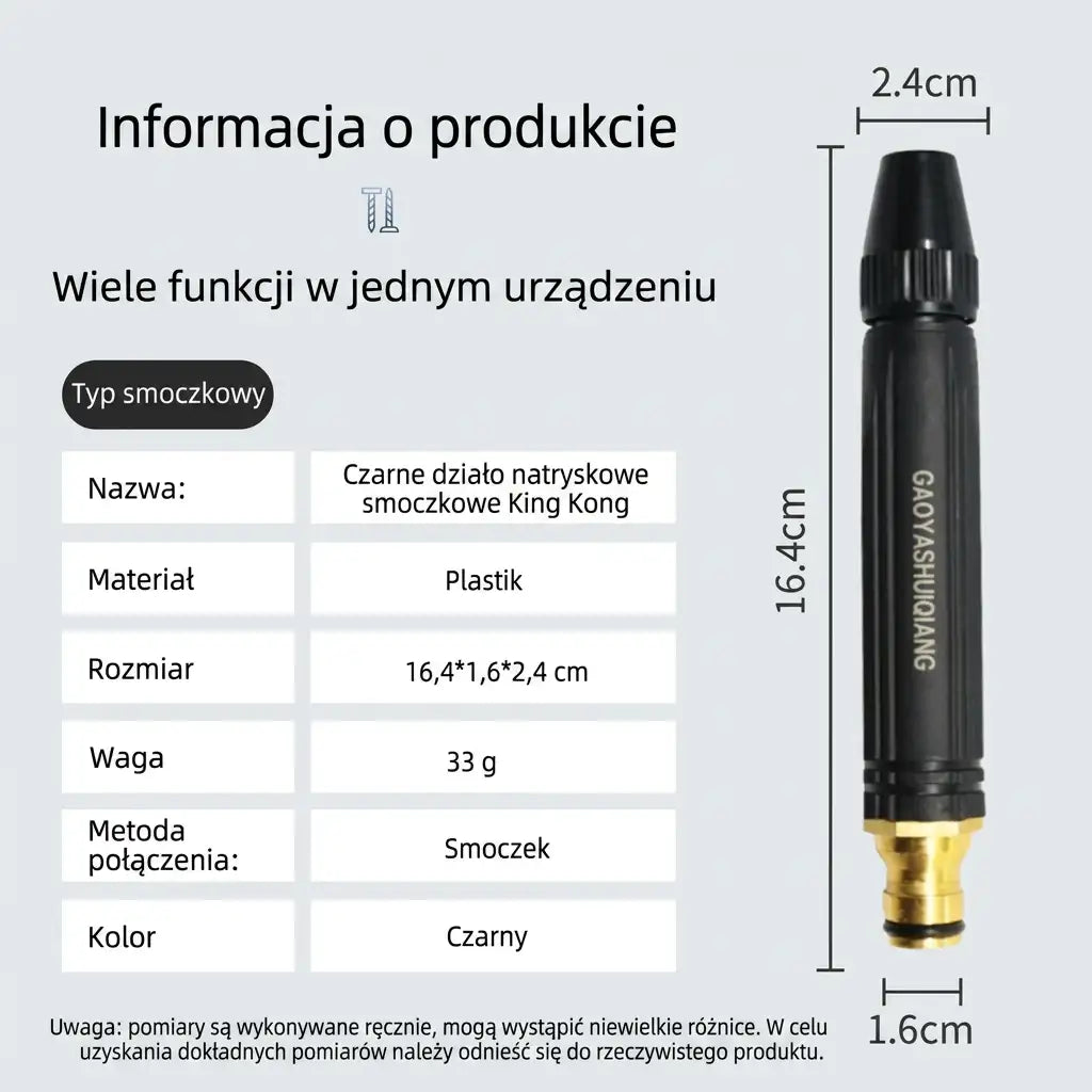 🚗OSTATNI DZIEŃ -50% ✨Wydajny Wysokociśnieniowy Pistolet Natryskowy do Mycia Samochodu i Ogrodu